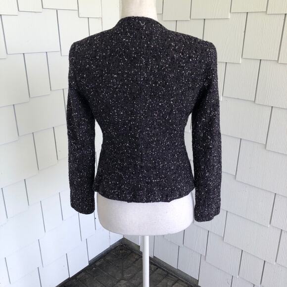 Lafayette 148 New York Women's Purple Wool Tweed Button Front Fitted Blazer sz 2 - Picture 5 of 7